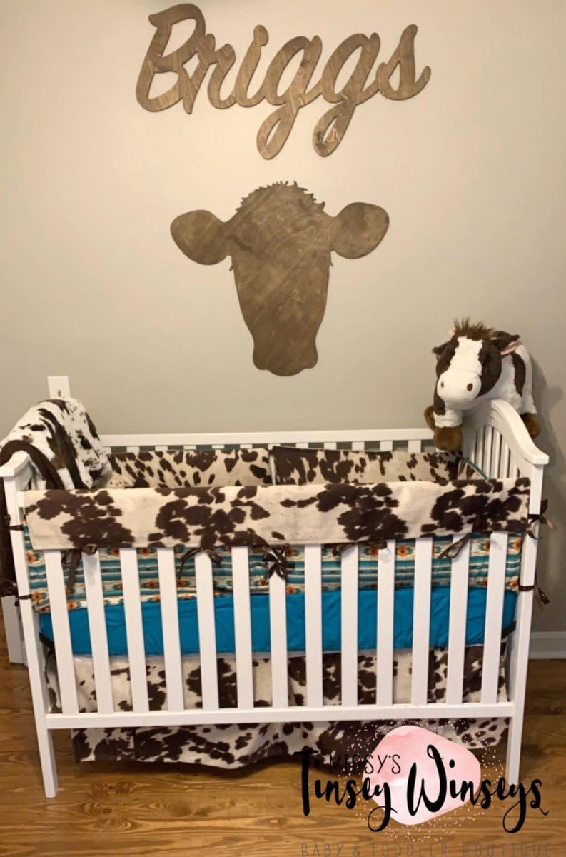 Cow Print Aztec Baby Bedding – Missy's Tinsey Winseys