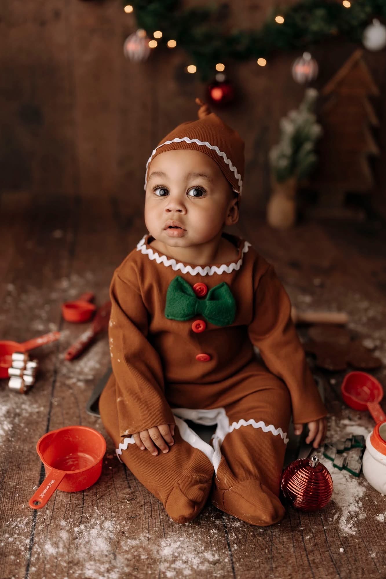 Gingerbread Romper Set