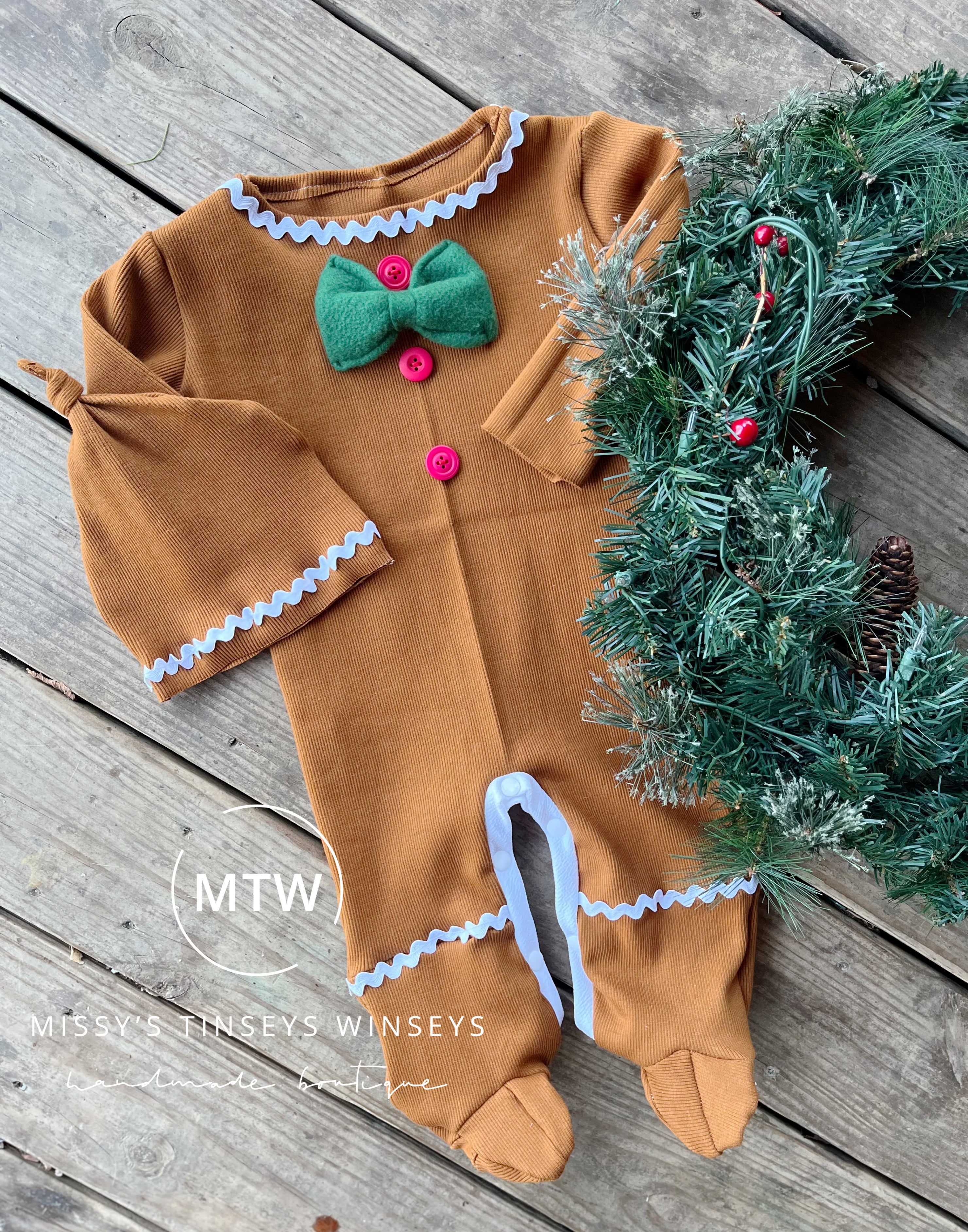 Gingerbread Romper Set