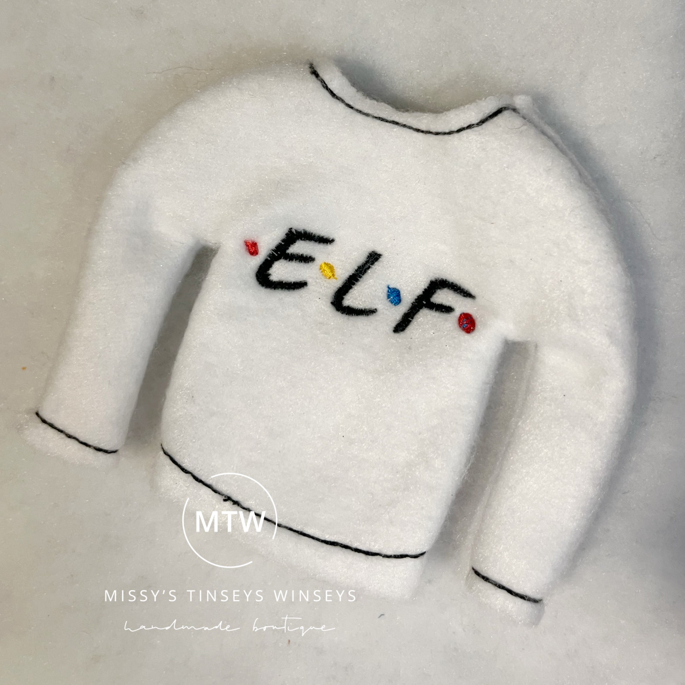 Friends Themed Elf Sweater