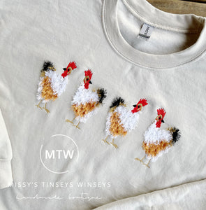 Fluffy Chickens Crewneck Sweatshirt