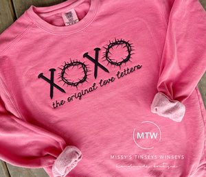 XOXO Comfort Color Adult Crewneck Sweatshirt