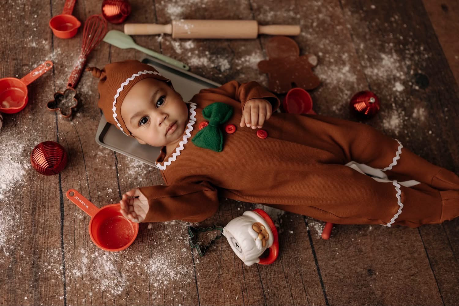 Gingerbread Romper Set