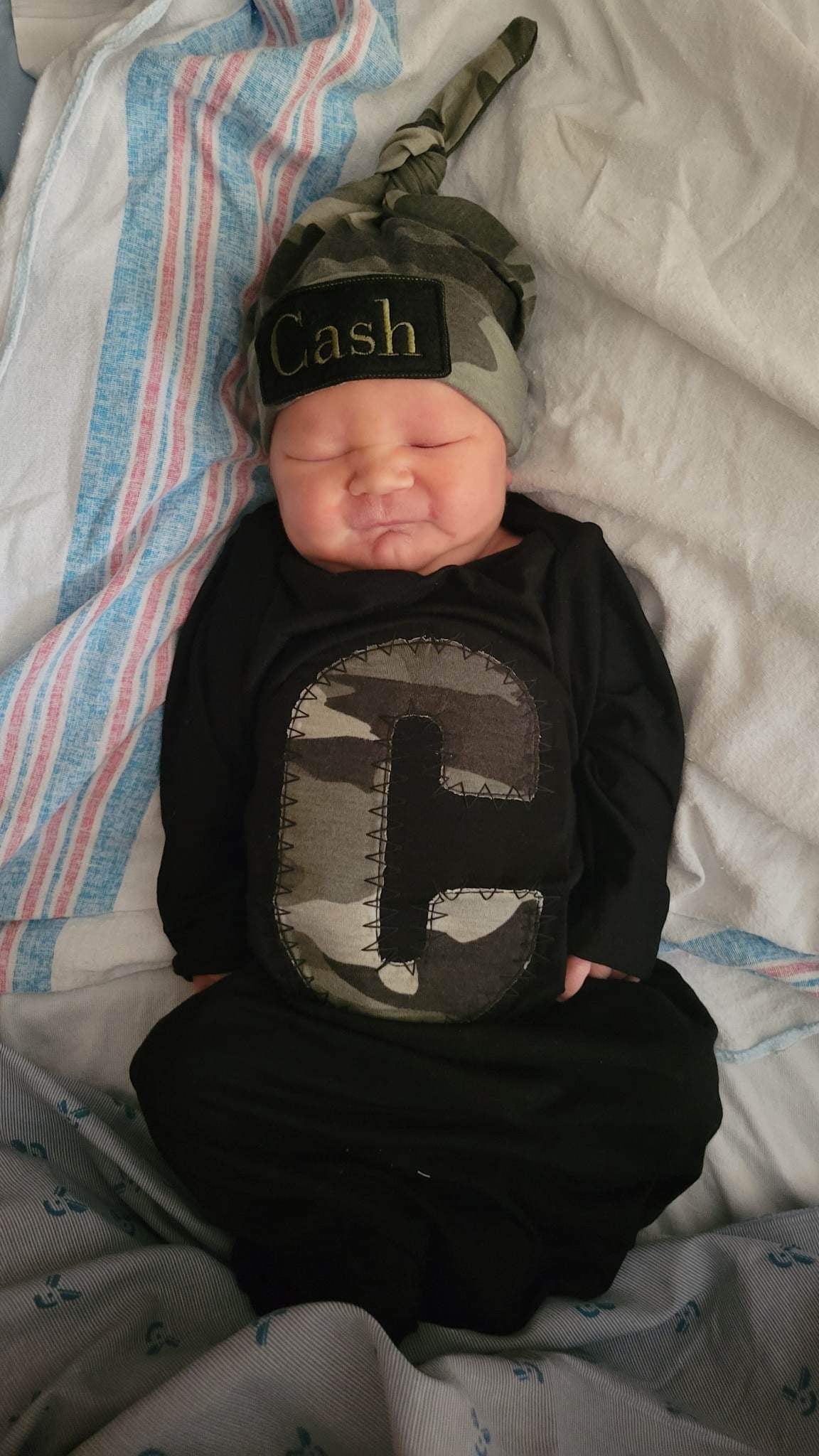 Camo Personalized Baby Gown Set