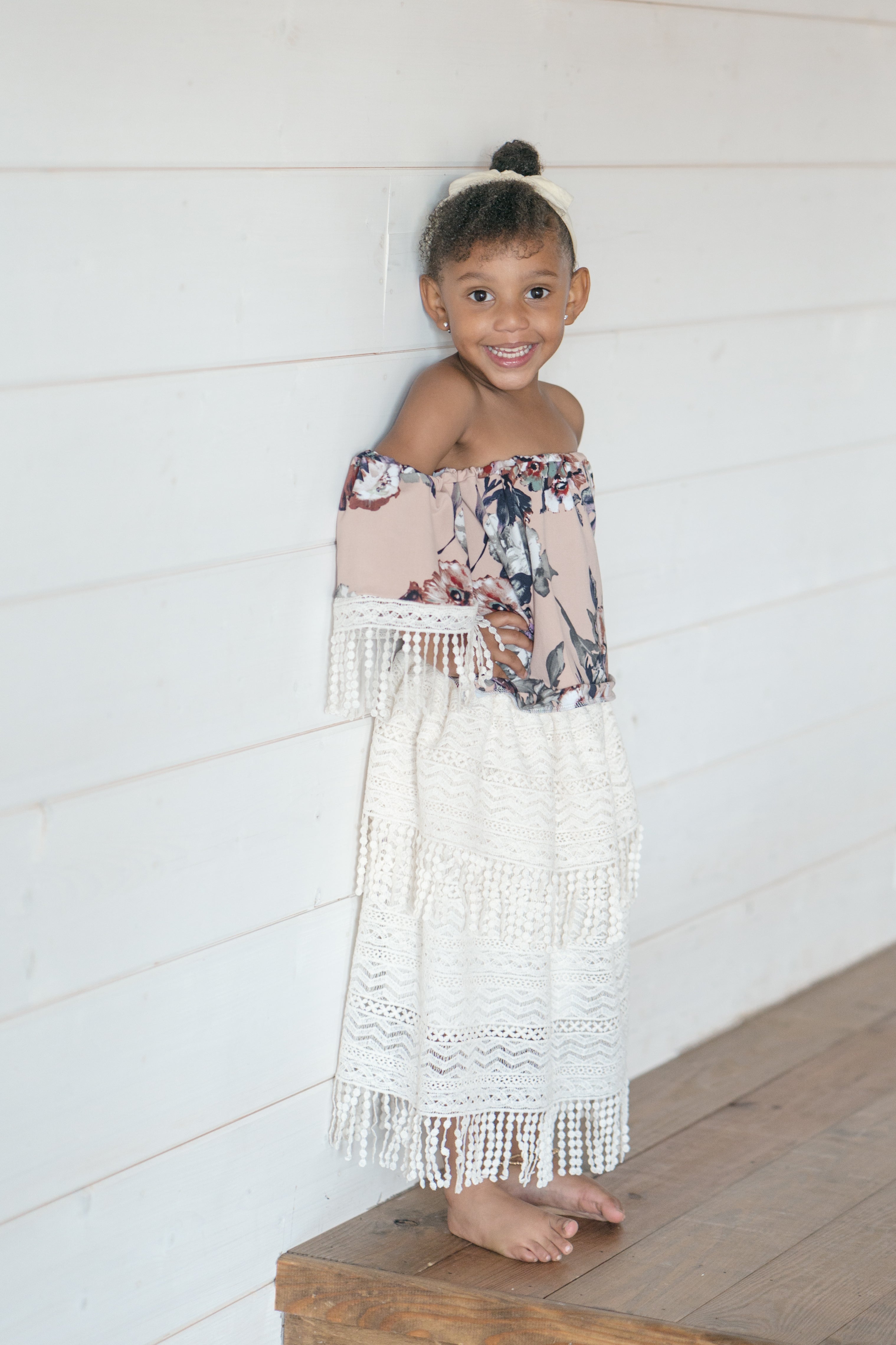 Bohemian Skirt with Off the Shoulder Top