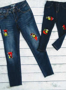 Christmas Distressed Jeans