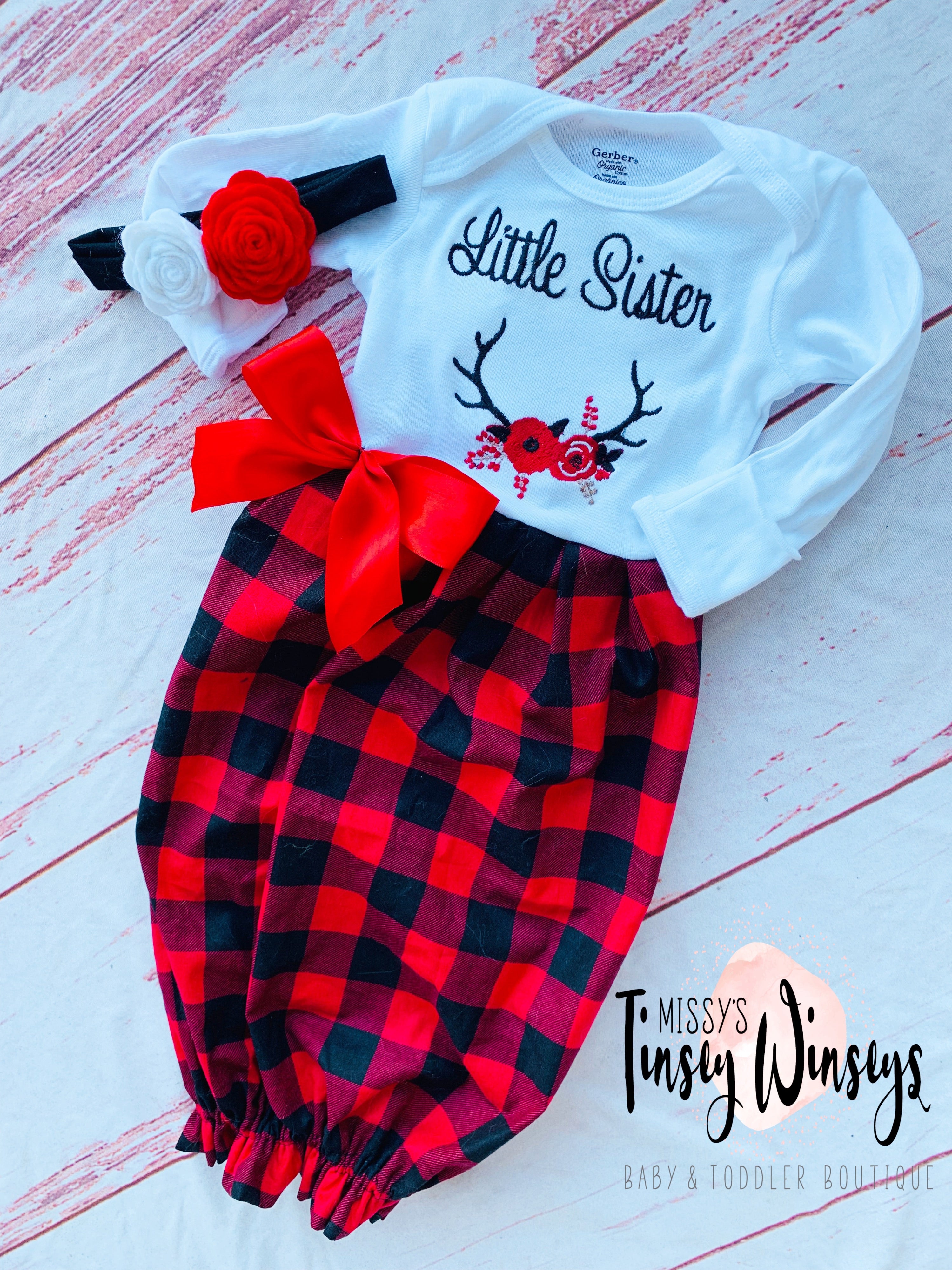 Little Sister Woodland Baby Gown Set