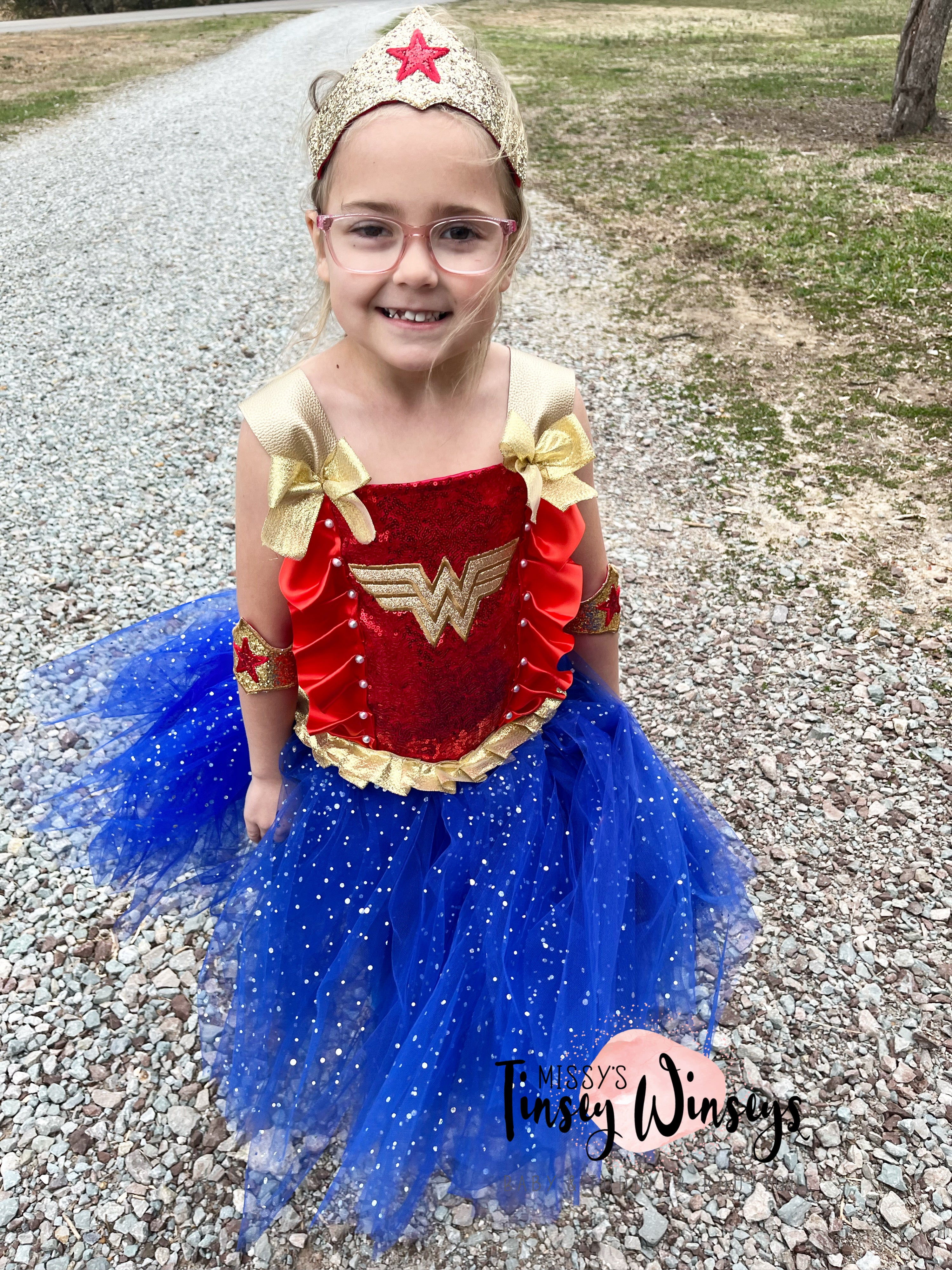 Wonder Woman Costume Dress – Missy's Tinsey Winseys Wonder Woman Costume Dress – Missy's Tinsey Winseys
