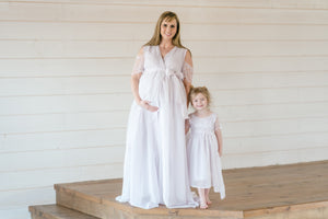 Lavender Lace Maternity Dress