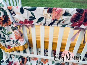Fall Floral Baby Bedding