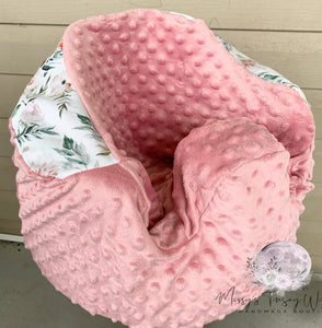 Mauve Floral Bumbo Seat Seat Cover